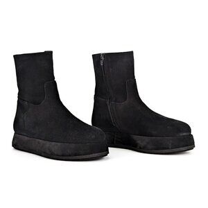Paloma Barcelo Women Rigel Platform Festival Black Suede Zip Boots 7-7.5US EUR38